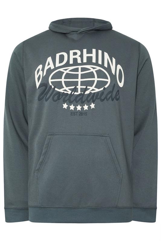 BadRhino Big & Tall Stormy Blue Worldwide Hoodie 6