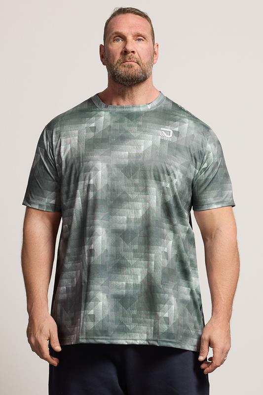  D555 Big & Tall Grey Lightweight Active T-Shirt