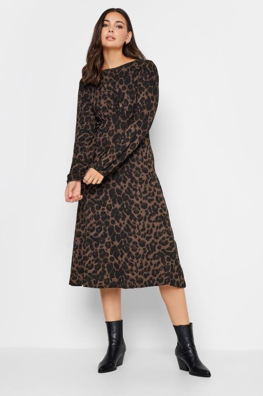 LTS Tall Brown Leopard Print Tea Dress | Long Tall Sally  3