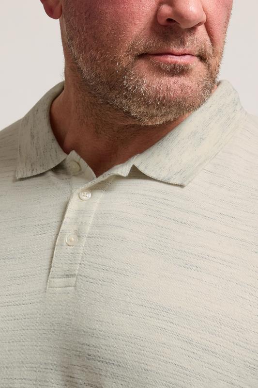 BadRhino Big & Tall Cream Marl Polo Shirt | BadRhino 5