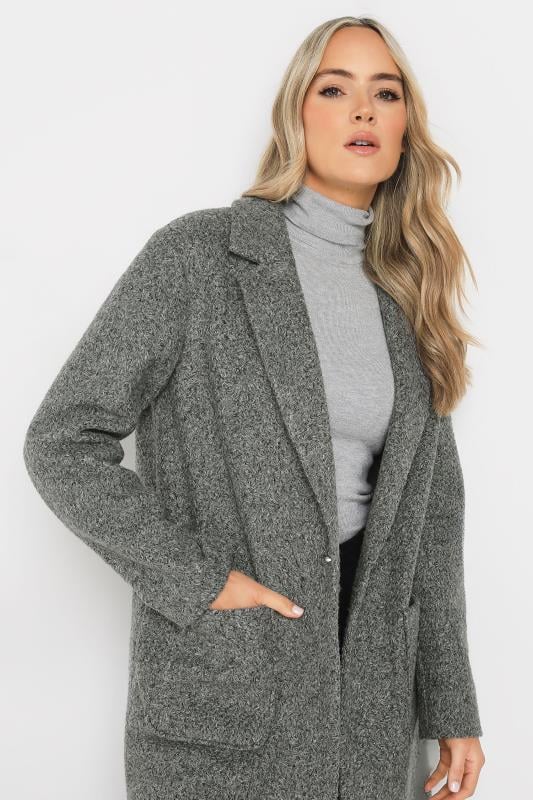 LTS Tall Charcoal Grey Longline Cardigan Coat Long Tall Sally