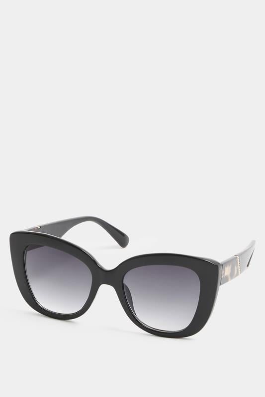 Black Cat Eye Oversized Sunglasses