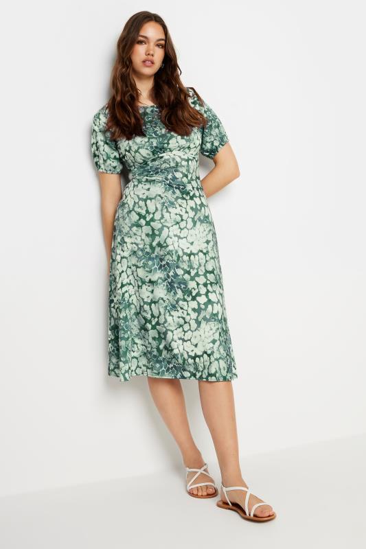LTS Tall Women's Sage Green Animal Print Midi Dress | Long Tall Sally 1