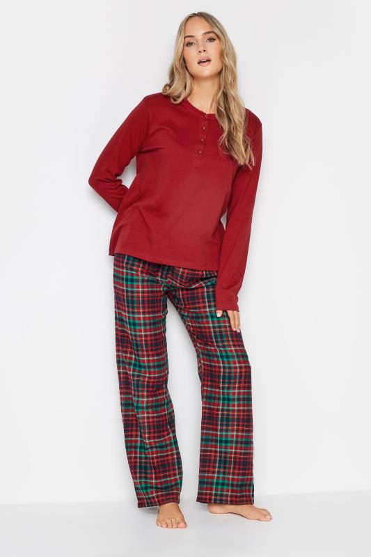LTS Tall Red Tartan Pyjama Bottoms | Long Tall Sally  4