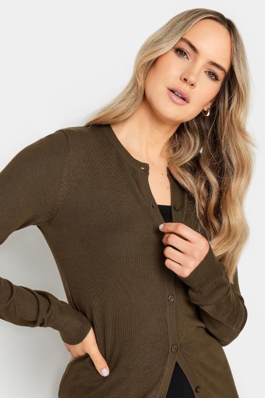 LTS Tall Chocolate Brown Button Down Knit Cardigan | Long Tall Sally  5