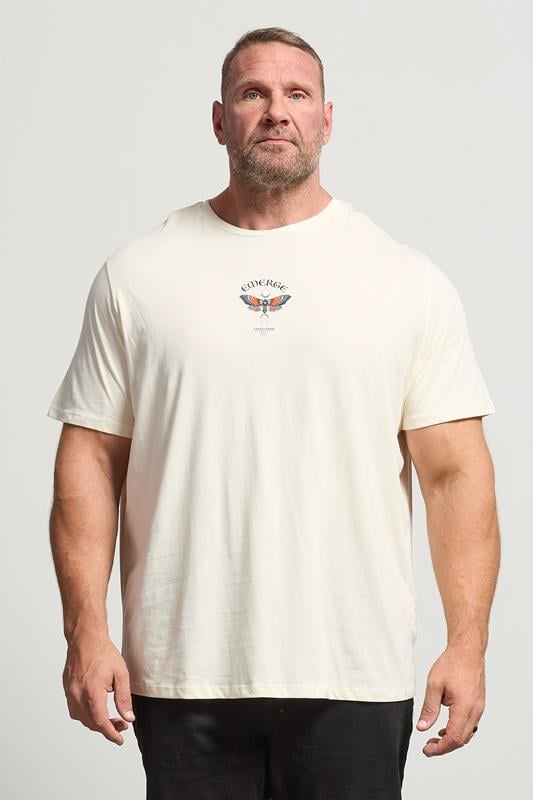 JACK & JONES Big & Tall Antique White Graphic T-Shirt