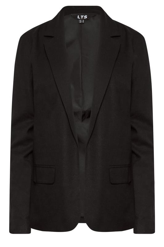 LTS Tall Black Linen Look Blazer Jacket | Long Tall Sally  6