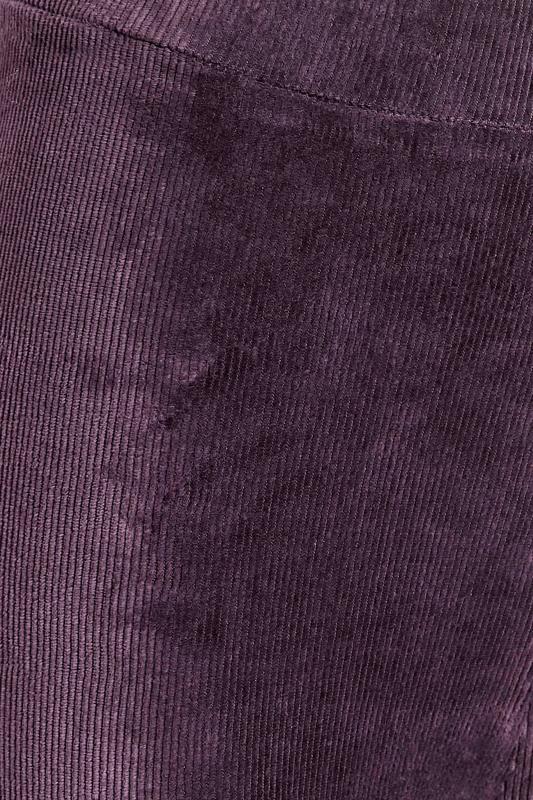 LTS Tall Dark Purple Cord Leggings | Long Tall Sally  4