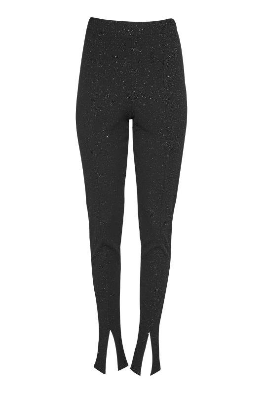Tall Women's LTS Black Glitter Front Split Trousers | Long Tall Sally 4