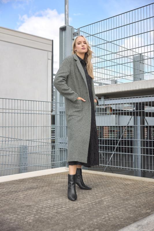 Grey longline coat best sale