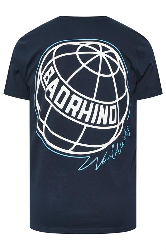 BadRhino Big & Tall 3 PACK Black & Navy Blue Worldwide Graphic T-Shirts | BadRhino 12