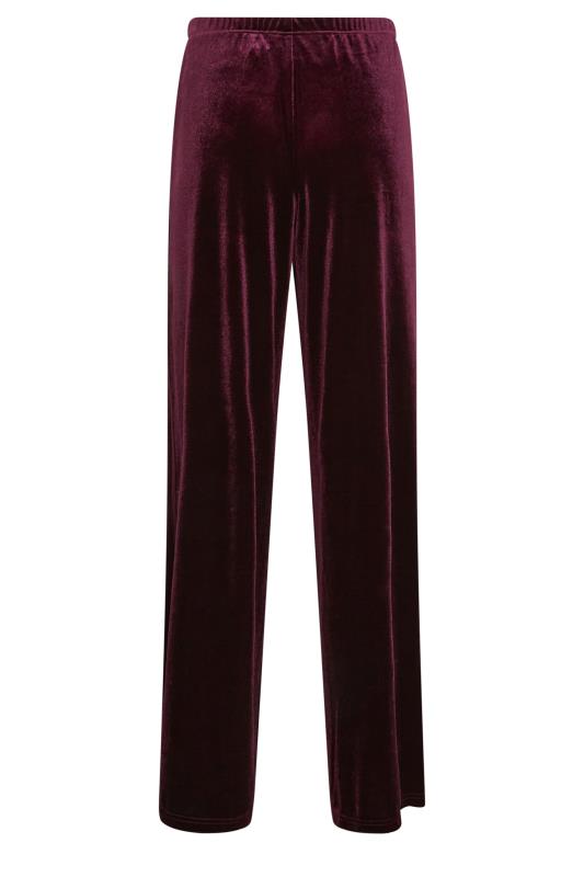 LTS Tall Women's Purple Velvet Wide Leg Trousers | Long Tall Sally 5