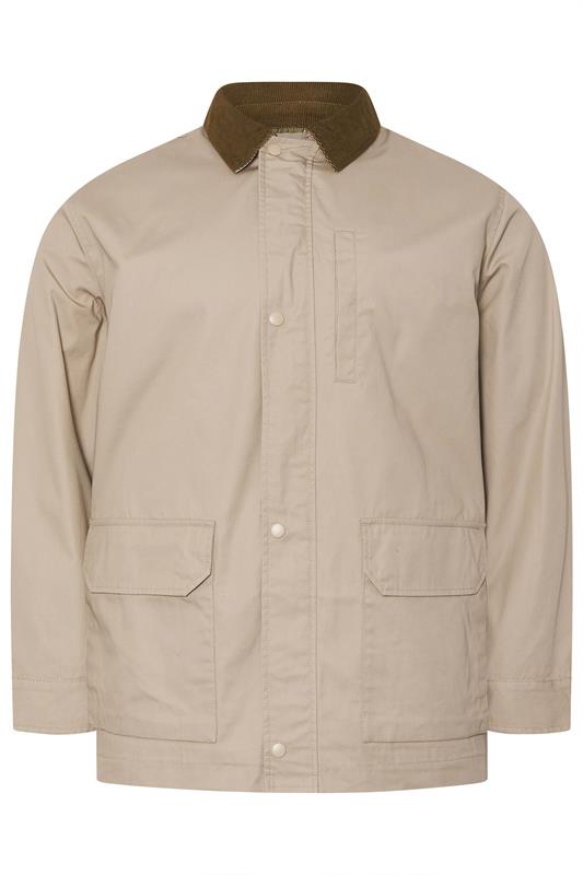 BadRhino Big & Tall Natural Brown Checked Lined Worker Jacket | BadRhino 6