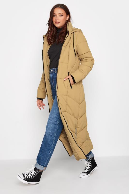 LTS Tall Womens Light Brown Maxi Puffer Coat| Long Tall Sally 2