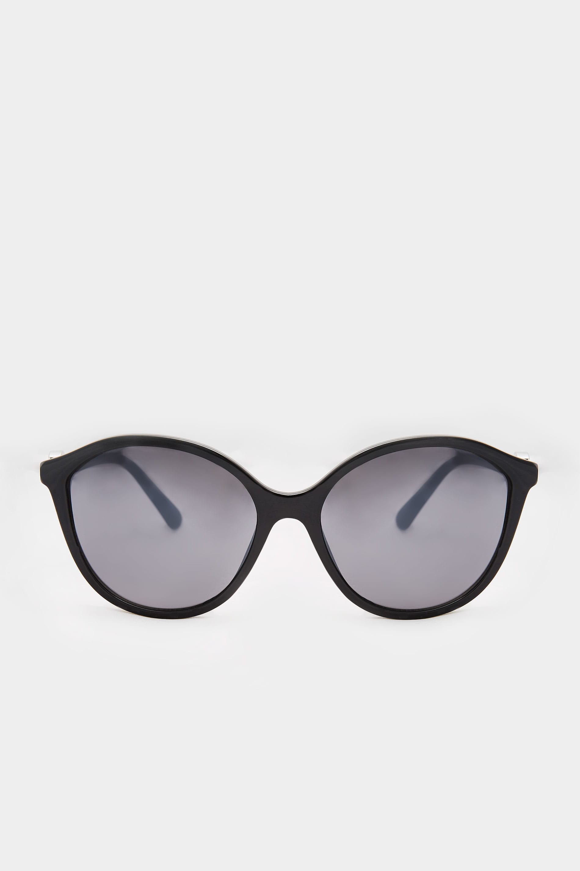 Black Rounded Cat-Eye Sunglasses | Yours Clothing 3