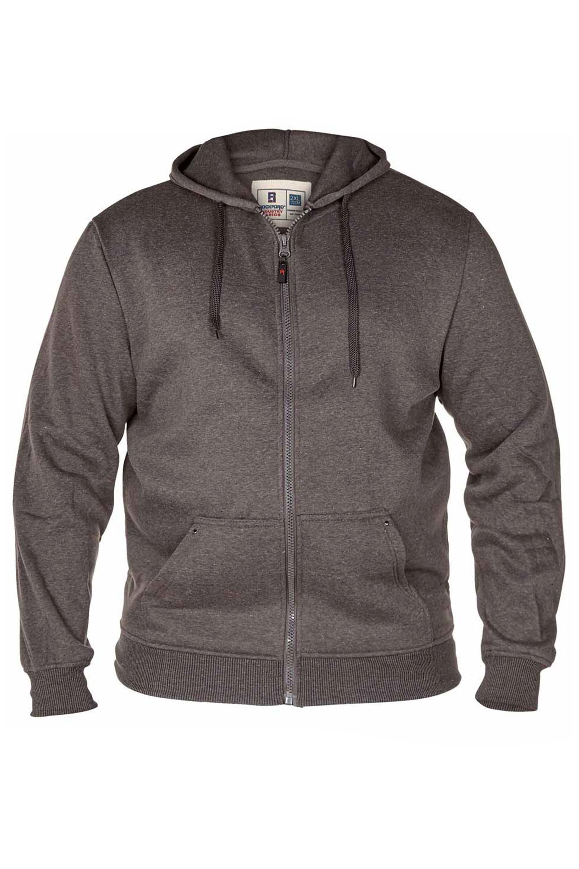 D555 Rockford Grey Cantor Zip Through Hoodie | BadRhino 2