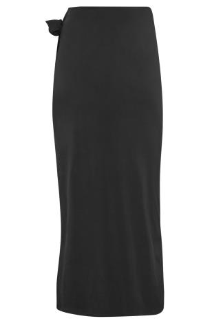 LTS Tall Women's Black Wrap Midi Skirt | Long Tall Sally