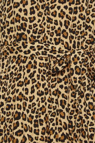 LTS Tall Women's Brown Animal Print Frill Sleeve Maxi Dress | Long Tall ...