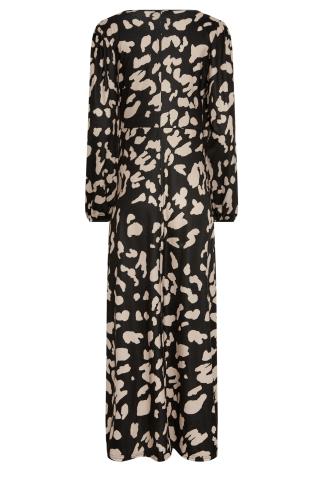 LTS Tall Black & Natural Marking Print Midi Dress | Long Tall Sally
