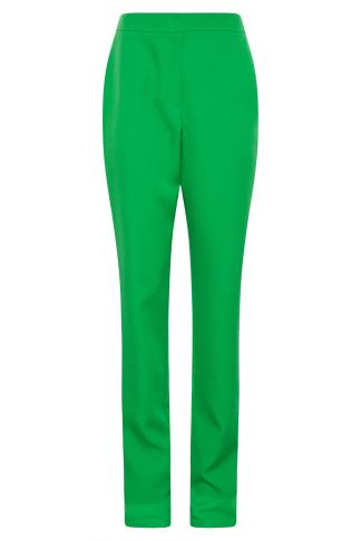 LTS Tall Women's Bright Green Scuba Slim Leg Trousers | Long Tall Sally
