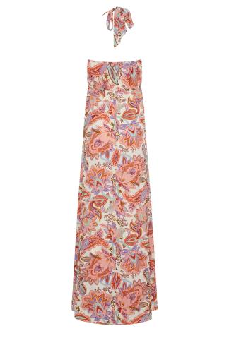 LTS Tall Women's Pink Paisley Print Halter Neck Maxi Dress | Long Tall ...