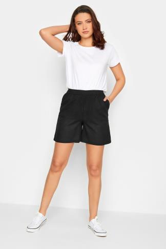 LTS Tall Women's Black Cotton Shorts | Long Tall Sally