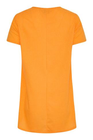 Tall Women's LTS Light Orange Short Sleeve Ribbed Swing Top | Long Tall ...