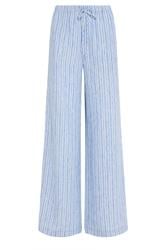 LTS Tall Blue & White Stripe Wide Leg Trousers