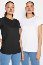 Tall Women's LTS 2 PACK Black & White Cotton T-Shirt Bras