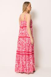 LTS Tall Women's Red Floral Contrast Swirl Maxi Dress | Long Tall Sally 4