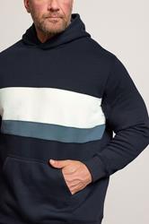 BadRhino Big & Tall Navy Blue Cut & Sew Hoodie | BadRhino 4