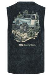 BadRhino Big & Tall Black Acid Wash 'Jeep' Graphic Vest | BadRhino 2