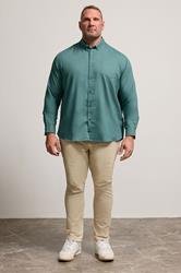 BadRhino Big & Tall Blue Long Sleeve Oxford Shirt | BadRhino 2