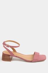 LTS Blush Pink Strap Block Heel In Standard Fit | Long Tall Sally 2