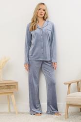 LTS Tall Blue Super Luxe Touch Pyjama Set | Long Tall Sally 1