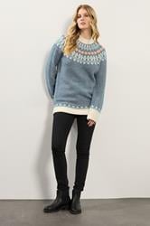 LTS Tall Blue Fairisle Knitted Jumper | Long Tall Sally 2