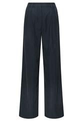 LTS Tall Women's Navy Blue Pleated Wide Leg Trousers | Long Tall Sally 5