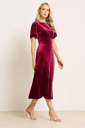 LTS Tall Red Velour Midi Tea Dress | Long Tall Sally 2