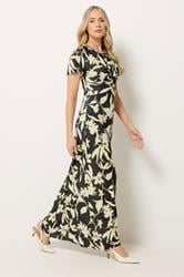 LTS Tall Black Floral Twist Front Maxi Dress | LongTallSally 1