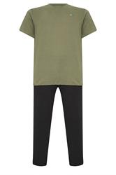 BadRhino Big & Tall Olive Green Lounge Trouser & T-Shirt Set