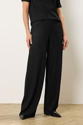 LTS Tall Black Textured Elasticated Waist Trousers | Long Tall Sally 2