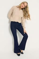 LTS Tall Indigo Blue Denim Flared Jeans | Long Tall Sally 1
