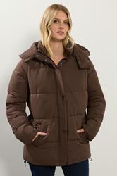 LTS Tall Chocolate Brown Padded Coat | Long Tall Sally 2