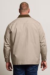 BadRhino Big & Tall Natural Brown Checked Lined Worker Jacket | BadRhino 4