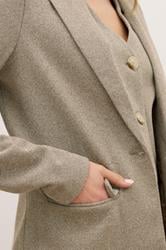 LTS PREMIUM Tall Brown Herringbone Blazer | Long Tall Sally 5