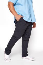 BadRhino Navy Blue Elasticated Waist Chinos | BadRhino 3