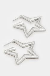 Silver Tone Star Diamante Earrings | Yours Clothing 3