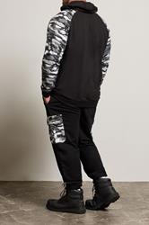 BadRhino Big & Tall Black Camo Detail Cargo Joggers | BadRhino 3