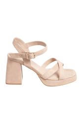 Nude Platform Sandal Heels In Wide E Fit & Extra Wide EEE Fit | Yours Clothing 6