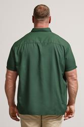 BadRhino Big & Tall Dark Green Short Sleeve Oxford Shirt | BadRhino 3